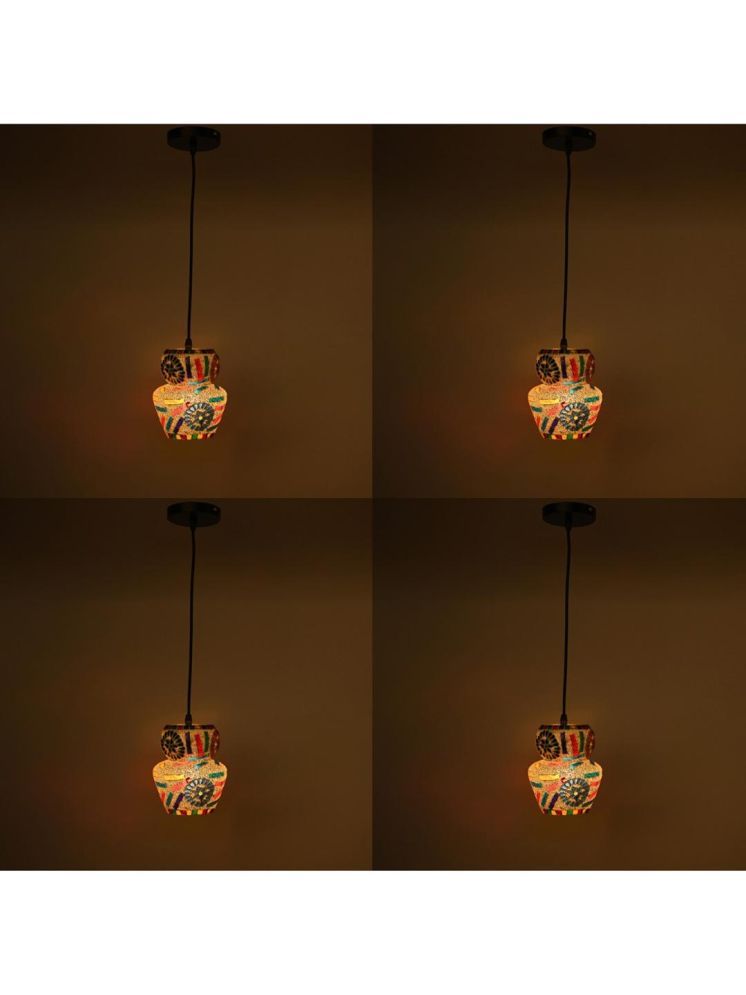     			1st Time Glass Designer Ceiling Lamp Pendant Multi - Pack of 4