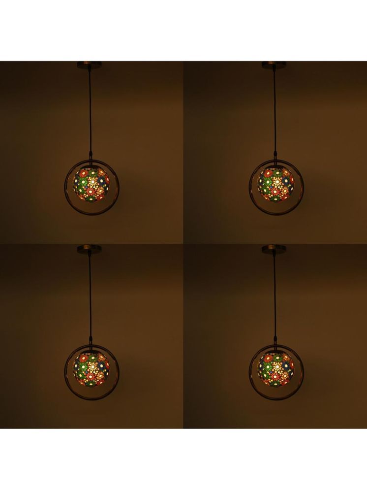     			1st Time Glass Designer Ceiling Lamp Pendant Multi - Pack of 4