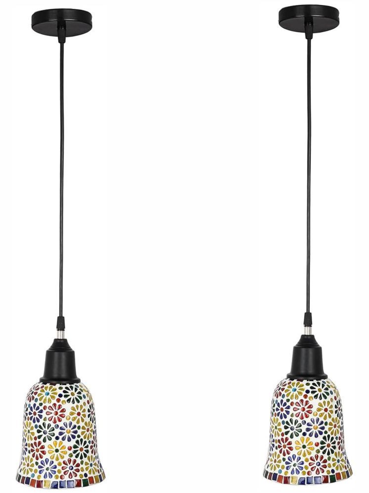     			1st Time Glass Designer Ceiling Lamp Pendant Multi - Pack of 2