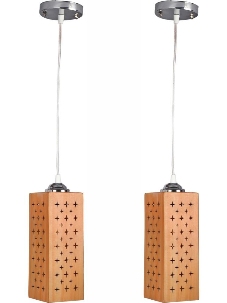     			1st Time Wood Designer Ceiling Lamp Pendant Multi - Pack of 2