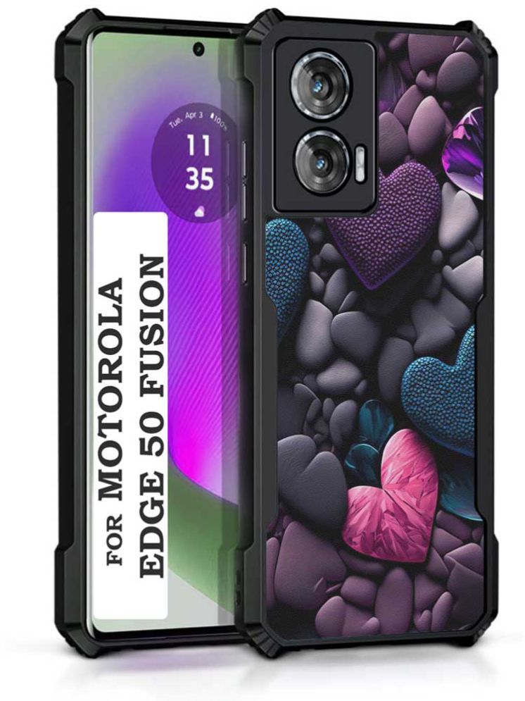     			COBERTA Multicolor Printed Back Cover Polycarbonate Compatible For Moto Edge 50 Fusion ( Pack of 1 )