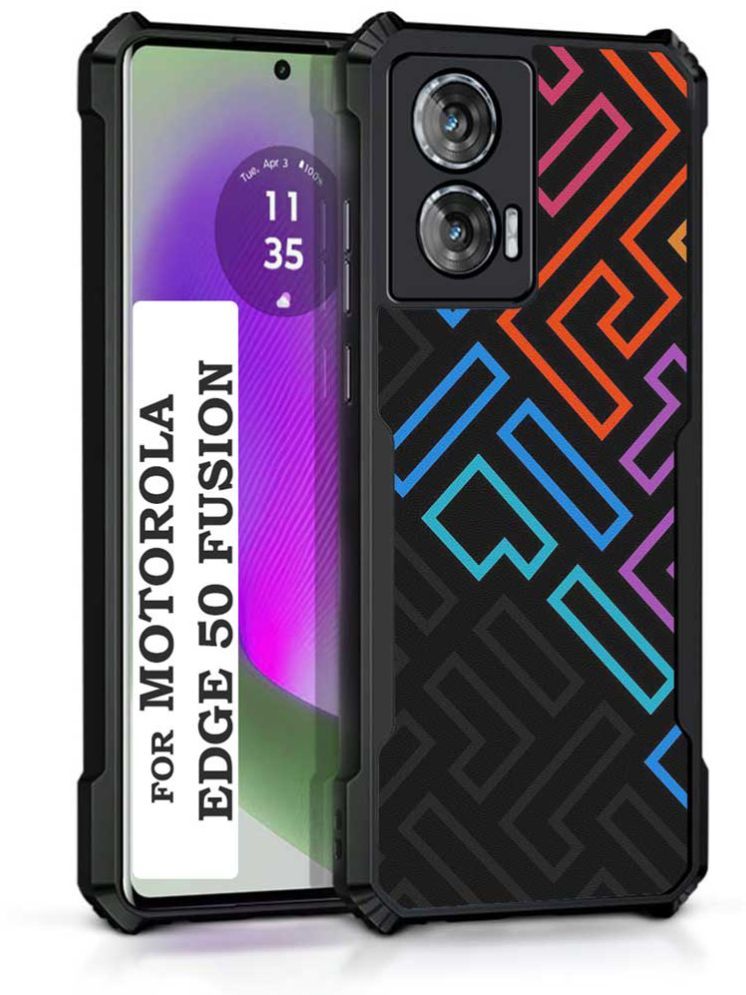     			COBERTA Multicolor Printed Back Cover Polycarbonate Compatible For Moto Edge 50 Fusion ( Pack of 1 )