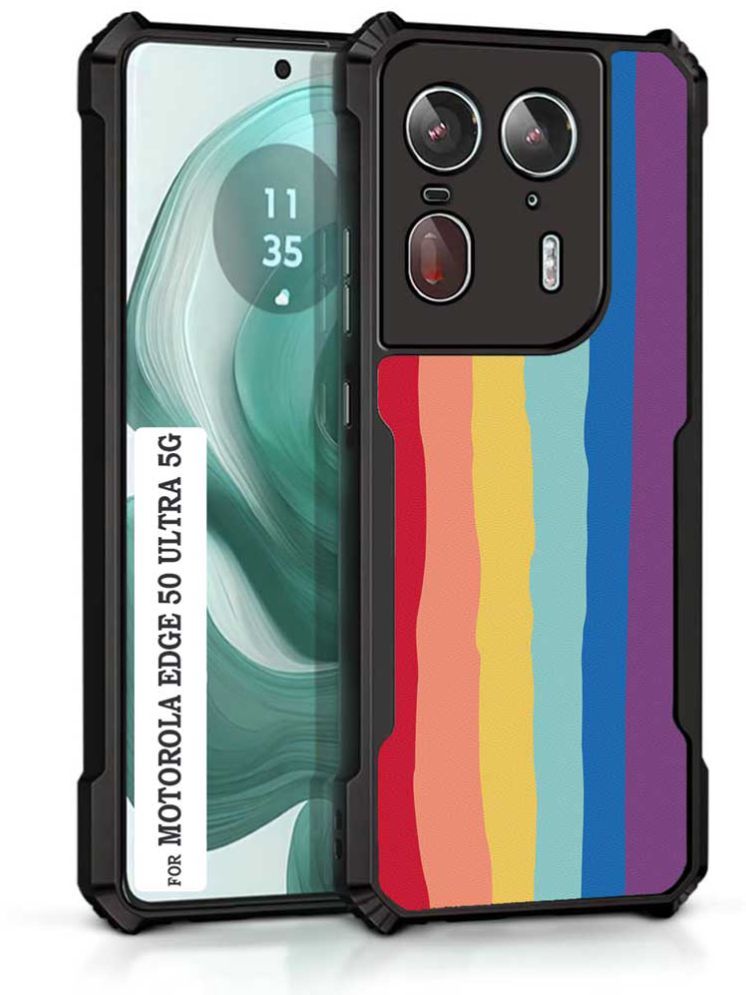     			COBERTA Multicolor Printed Back Cover Polycarbonate Compatible For Motorola Edge 50 Ultra 5G ( Pack of 1 )