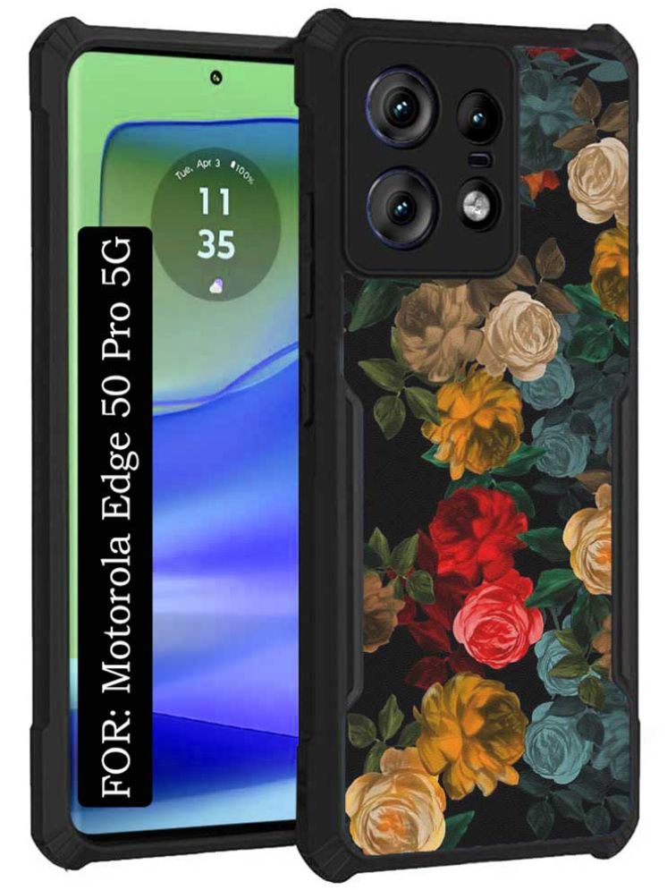     			COBERTA Multicolor Printed Back Cover Polycarbonate Compatible For Motorola Edge 50 Pro 5G ( Pack of 1 )