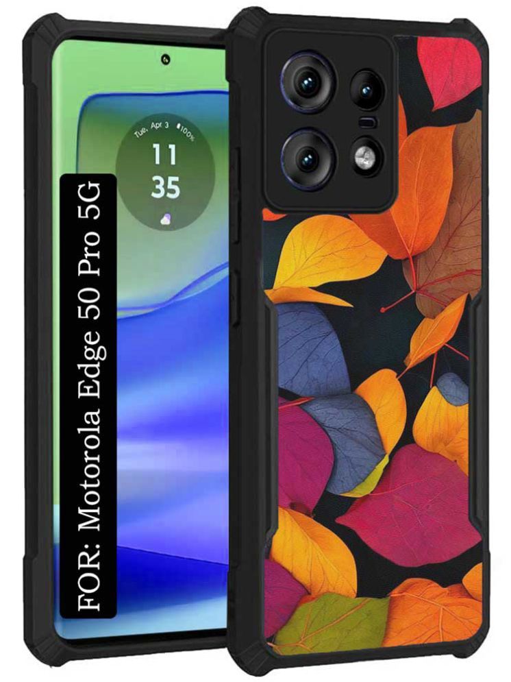     			COBERTA Multicolor Printed Back Cover Polycarbonate Compatible For Motorola Edge 50 Pro 5G ( Pack of 1 )