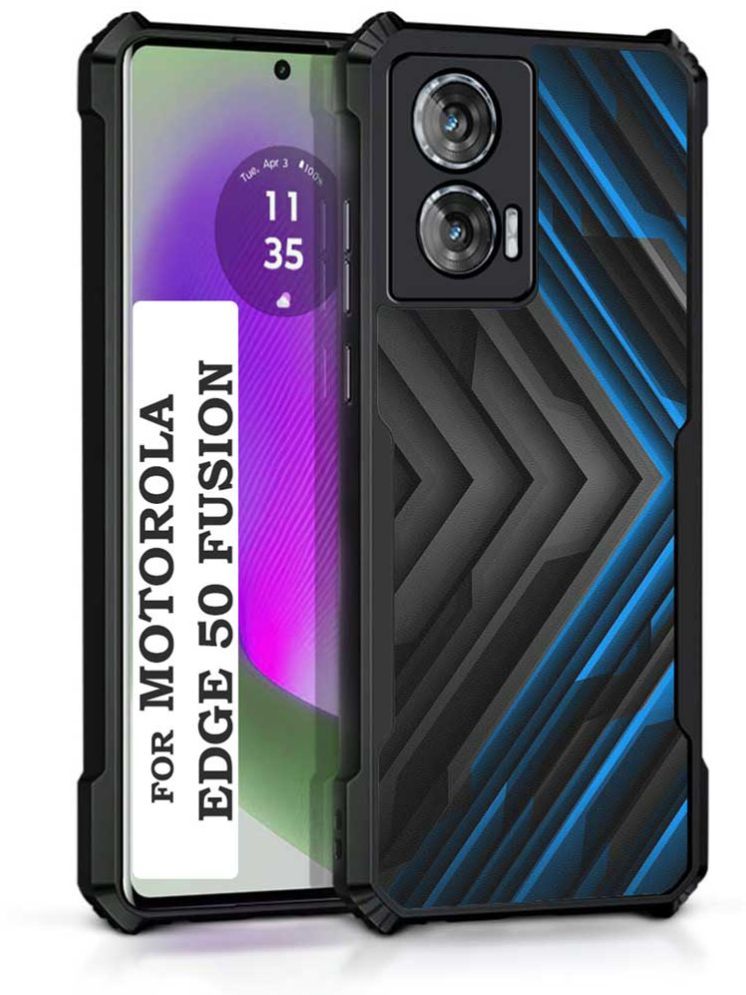     			COBERTA Multicolor Printed Back Cover Polycarbonate Compatible For Moto Edge 50 Fusion ( Pack of 1 )