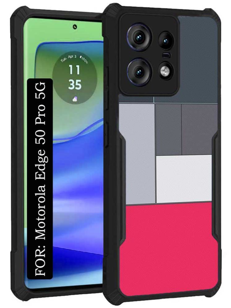     			COBERTA Multicolor Printed Back Cover Polycarbonate Compatible For Motorola Edge 50 Pro 5G ( Pack of 1 )