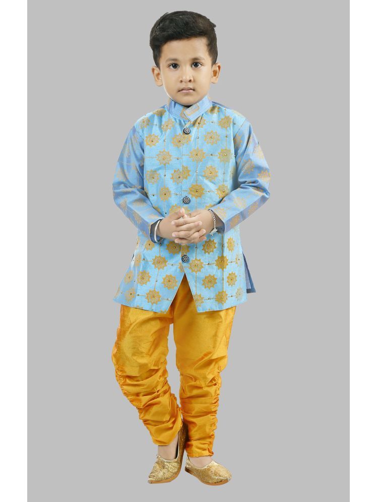     			Coxxup Blue Silk Blend Boys Sherwani ( Pack of 1 )