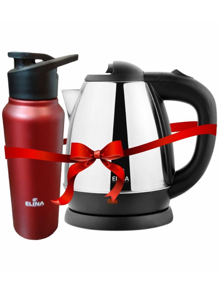     			ELINA HOME APPLIANCES Silver 1.8 litres Stainless Steel Water and Tea & Soups