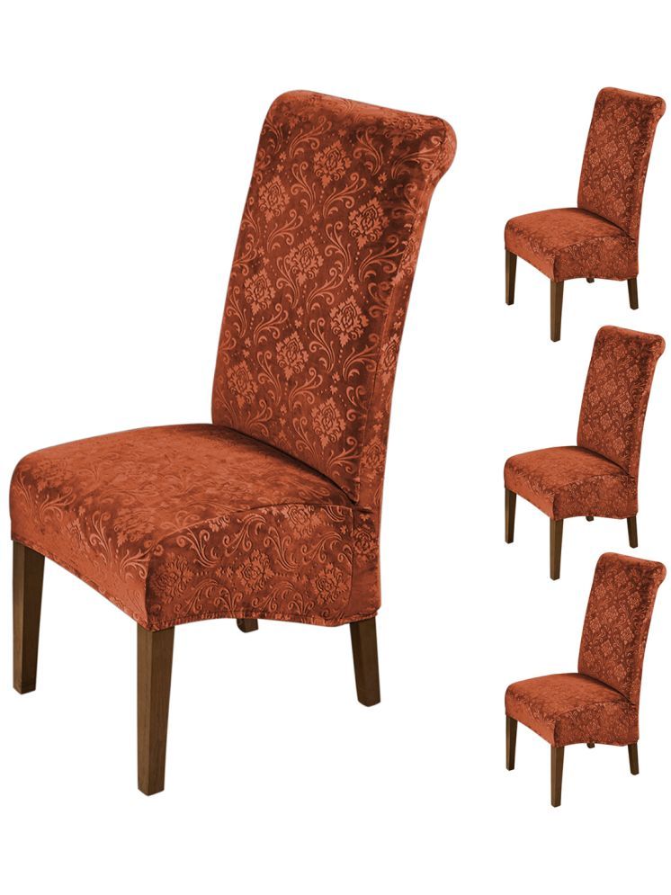     			HOKIPO 4 Seater Velvet Chair Cover ( Pack of 4 )