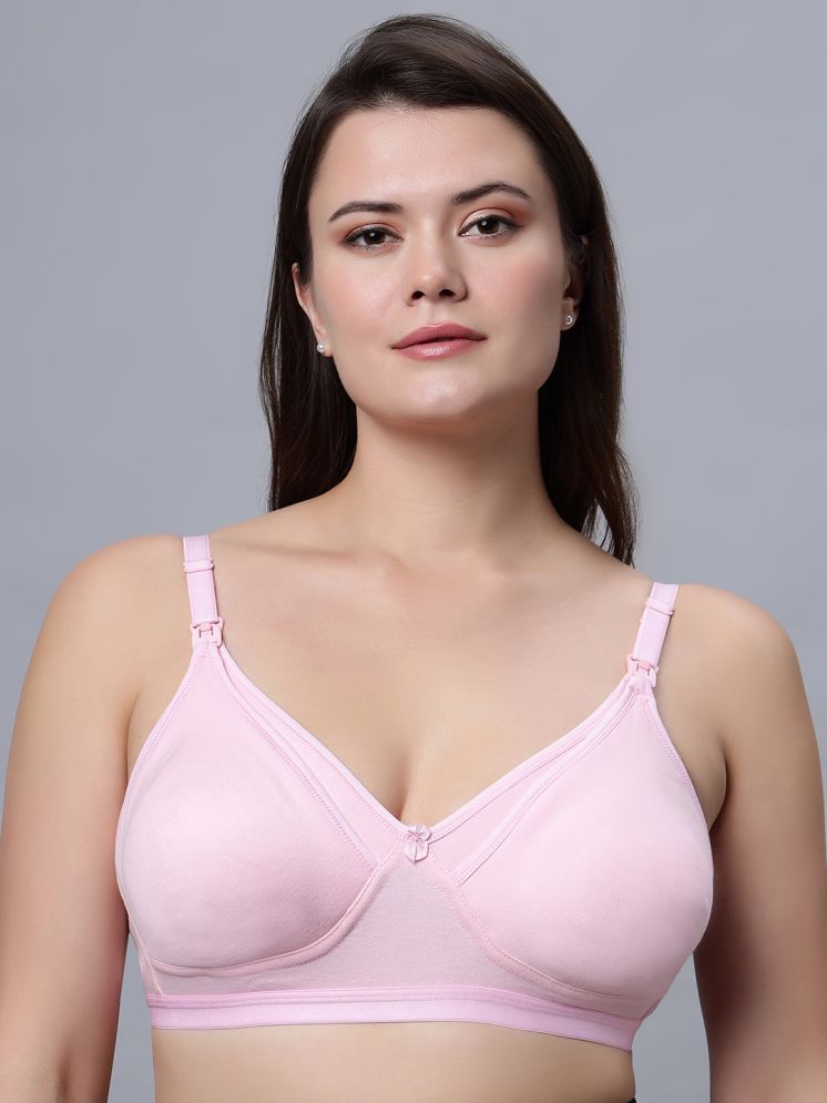     			IN CARE LINGERIE Pink Cotton Blend Non Padded Women's Everyday Bra ( Pack of 1 )