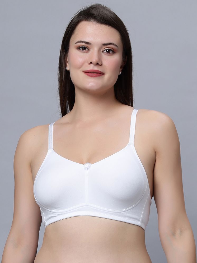     			IN CARE LINGERIE Cotton Blend Non Padded Women's Everyday Bra ( White ) ALPLNIVEA_WHITE_40B