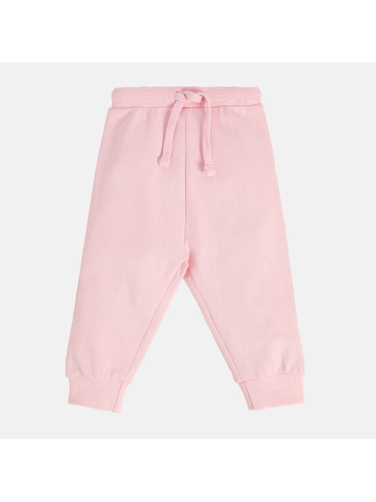     			Miniklub Girls All Around Elastic Full Length Knit Jogger (Pink Color)