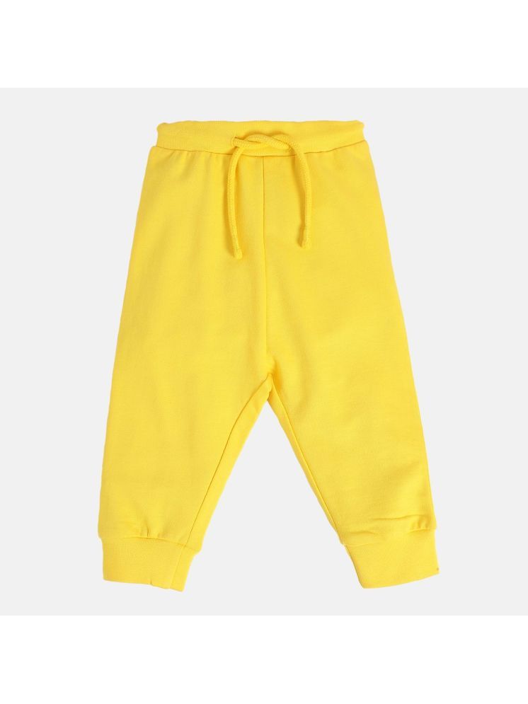     			Miniklub Girls All Around Elastic Full Length Knit Jogger (Yellow Color)