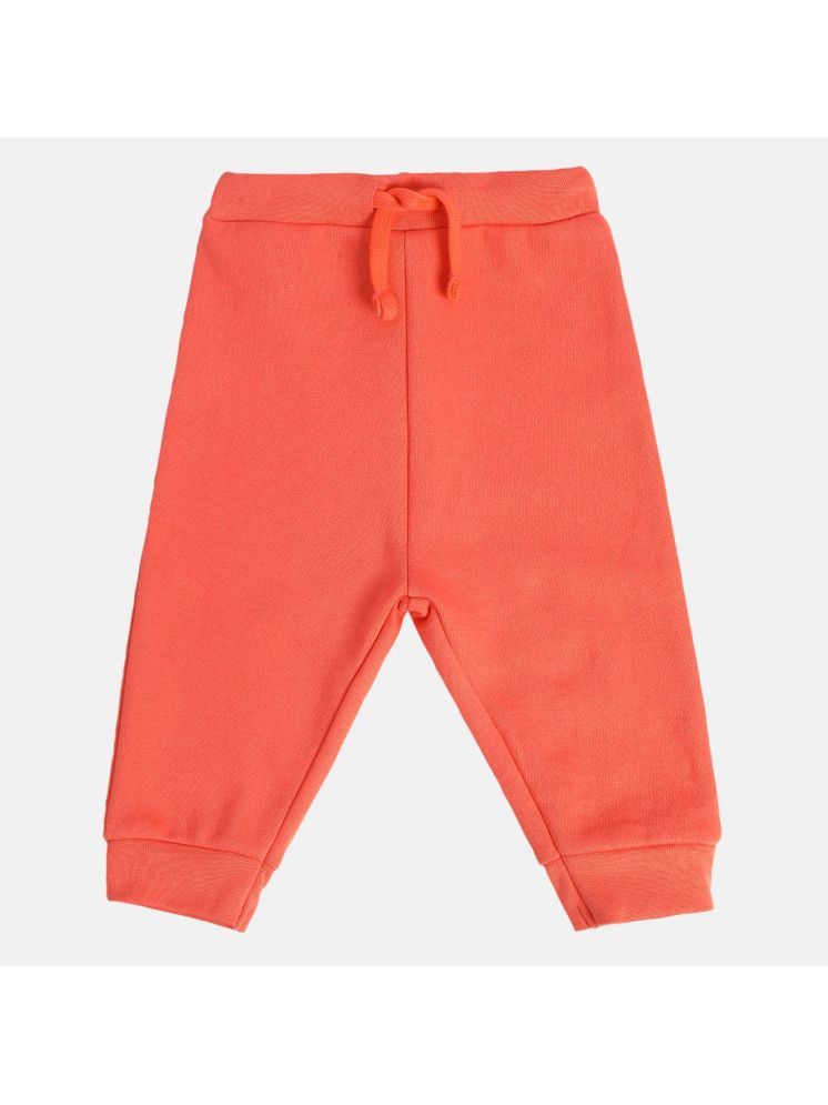     			Miniklub Girls All Around Elastic Full Length Knit Jogger (Carrot Red Color)