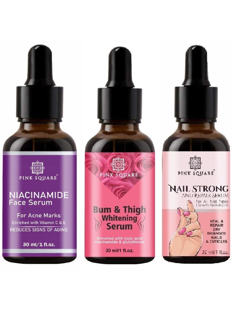     			Niacinamide Face Serum, Bum and Thigh Whitening Serum & Nail Strong and Repair Serum (Each,30ml) Combo of 3