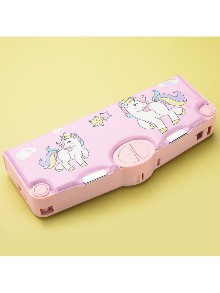     			PANSHUB Multi Functional Pencil Box for Kids, Unicorn Pencil Box, Kids Pencil Box for Girls, Magnetic Pencil Box for Girls, Girls Pencil Pouch, Pop up Pencil Box,Unicorn Return Gifts for Kids (Pink)