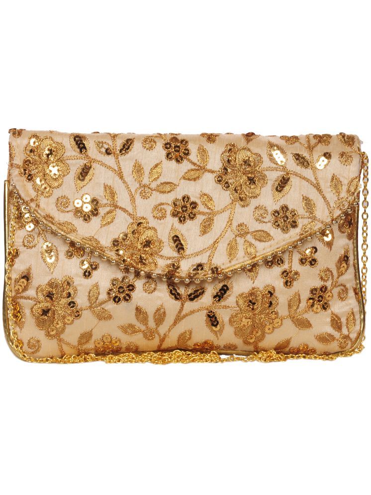     			SUNESH CREATION Beige Fabric Sling Bag