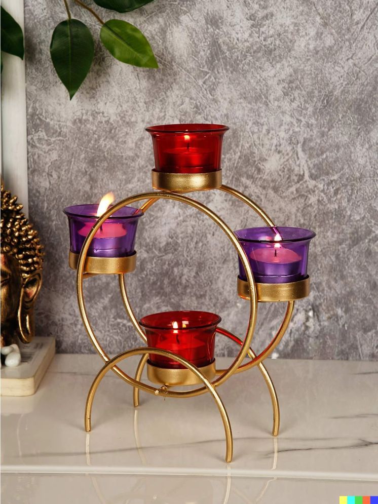     			Urban Hamlet Multicolour Table Top and Hanging Iron Tea Light Holder - Pack of 1