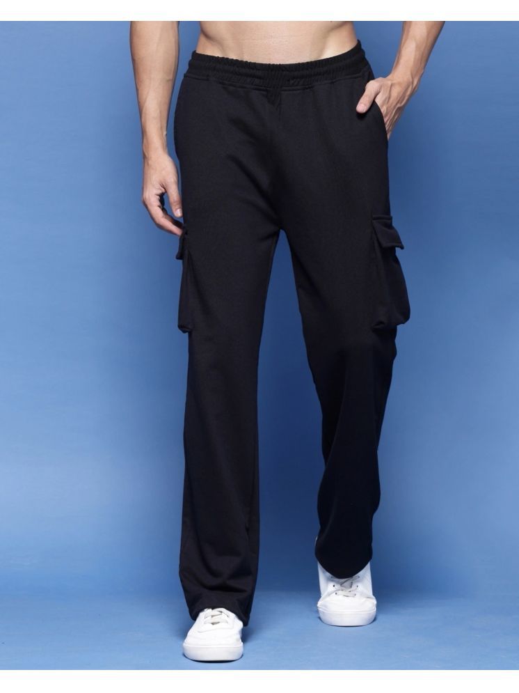     			plusperfaction Black Lycra Men's Trackpants ( Pack of 1 )