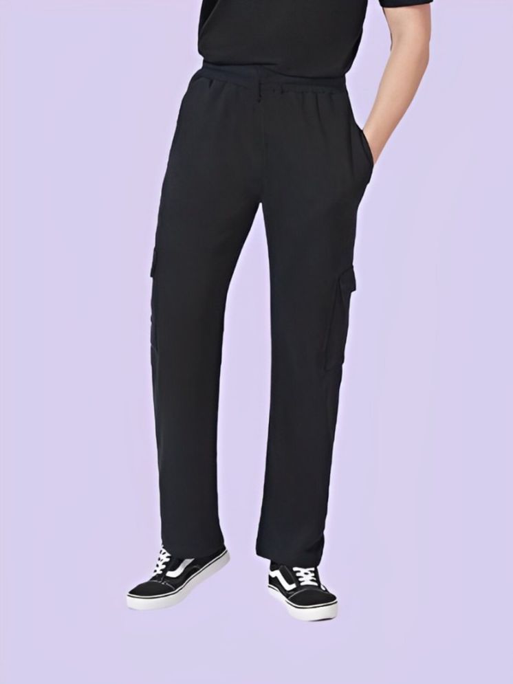     			plusperfaction Black Lycra Men's Trackpants ( Pack of 1 )