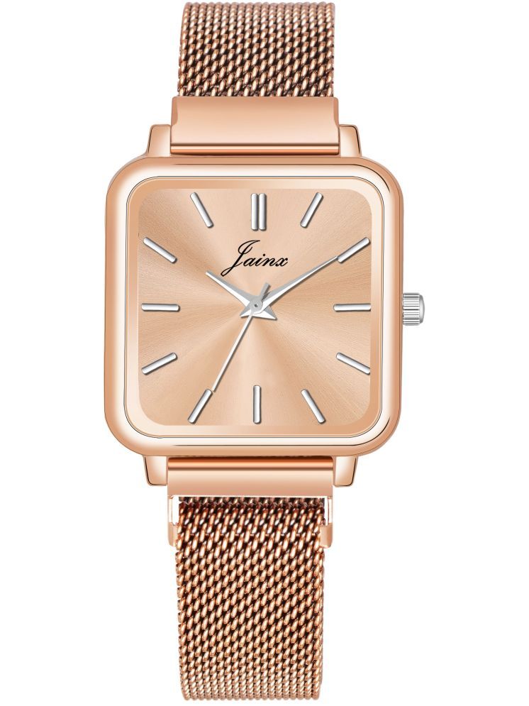     			Jainx Rose Gold Stainless Steel Analog Womens Watch