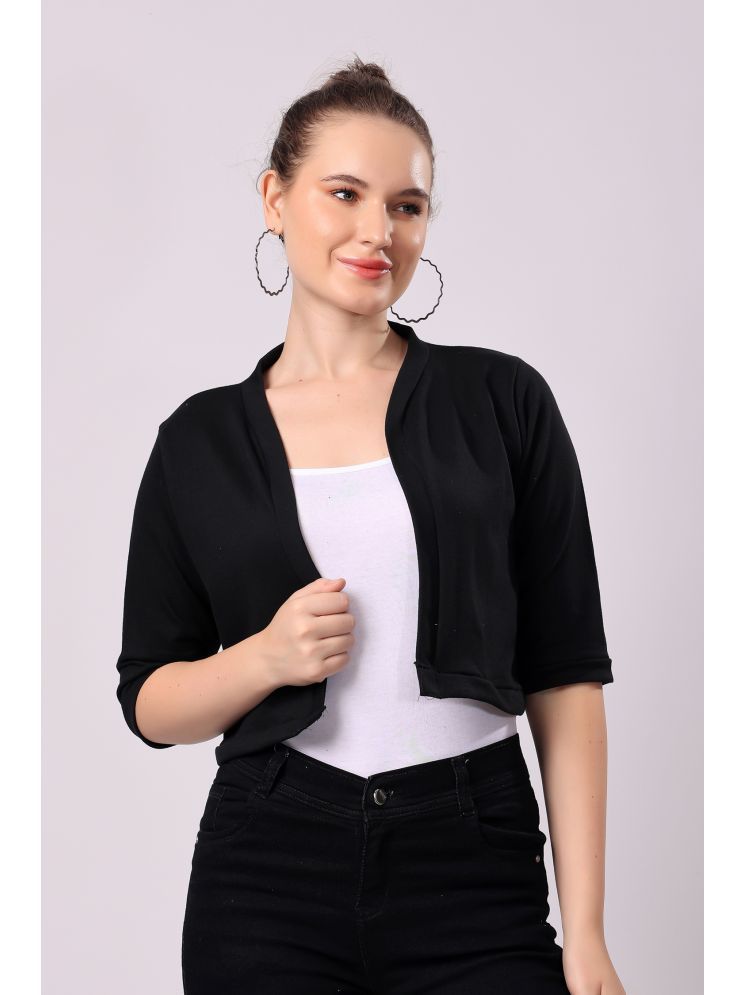     			Affair Cotton Women's Shrugs - Black ( Single )