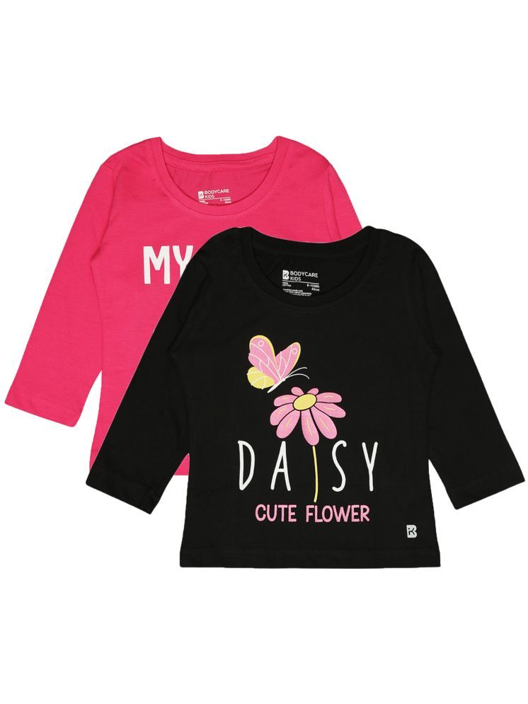     			Bodycare Multi Cotton Blend Girls T-Shirt ( Pack of 2 )