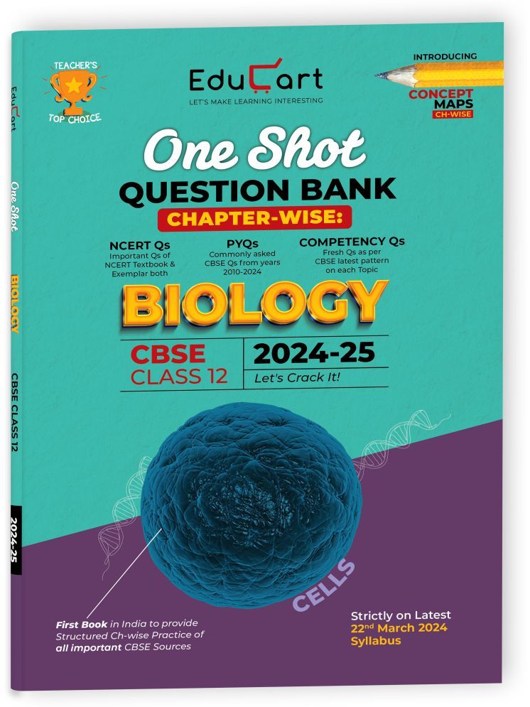     			Educart CBSE Class 12 BIOLOGY One Shot Question Bank 2024-25 (Updated for 2025 Exam)