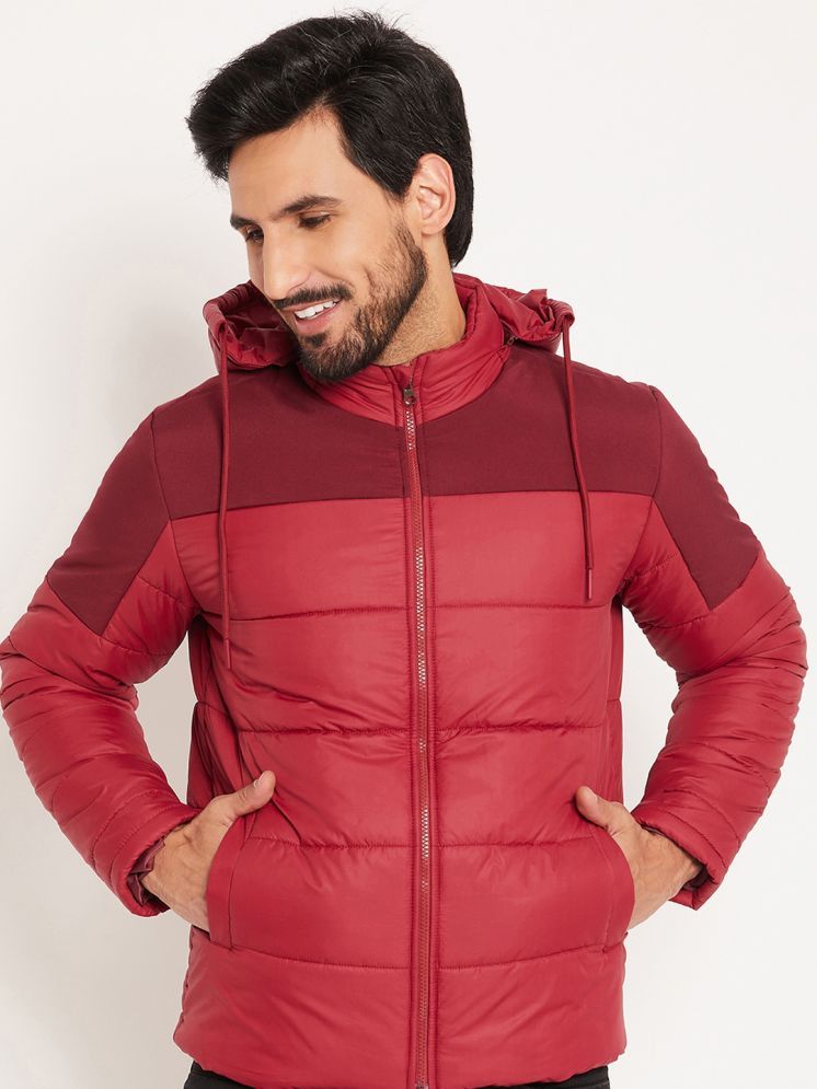     			VERO AMORE Polyester Men's Quilted & Bomber Jacket - Maroon ( Pack of 1 )