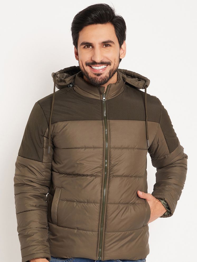     			VERO AMORE Polyester Men's Quilted & Bomber Jacket - Olive ( Pack of 1 )