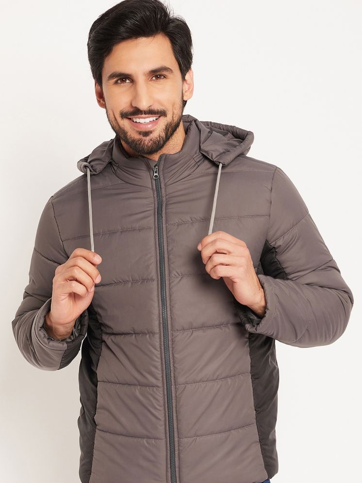     			VERO AMORE Polyester Men's Quilted & Bomber Jacket - Dark Grey ( Pack of 1 )