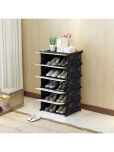 PHILOSHOP Plastic 5 Tier Shoe Rack Black