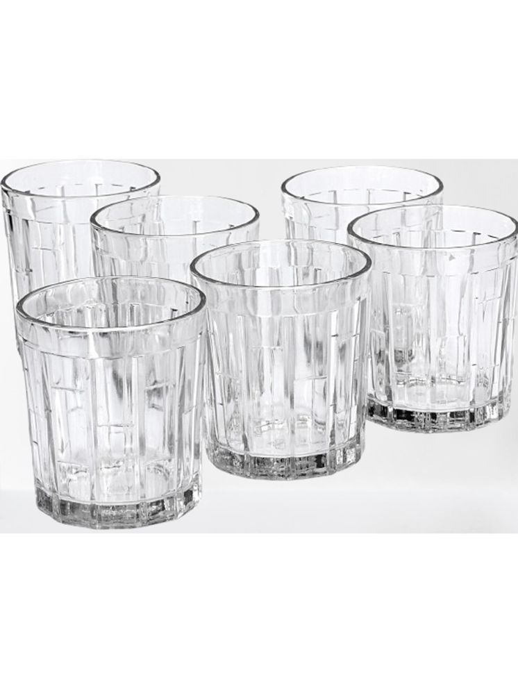     			AFAST Party Glass/Beer Mug Glass Plain Whiskey Glasses 350 ml ( Pack of 6 ) Transparent