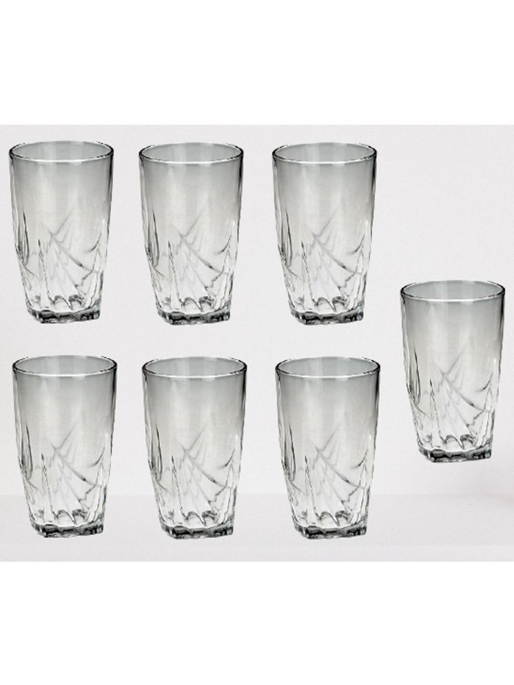     			AFAST Party Glass/Beer Mug Glass Plain Water Glass 350 ml ( Pack of 7 ) Transparent