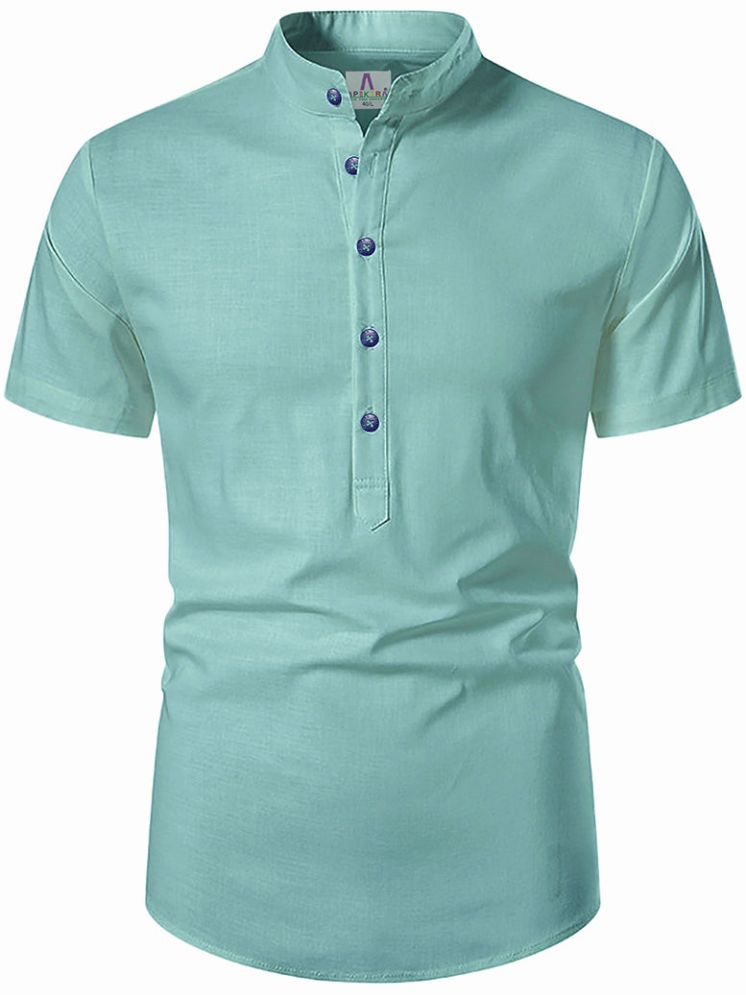     			Apektra Light Green Cotton Men's Regular Kurta ( Pack of 1 )