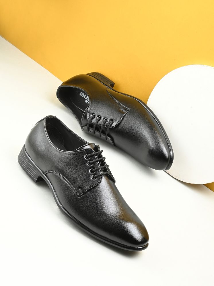     			Bucik Black Men's Derby Formal Shoes