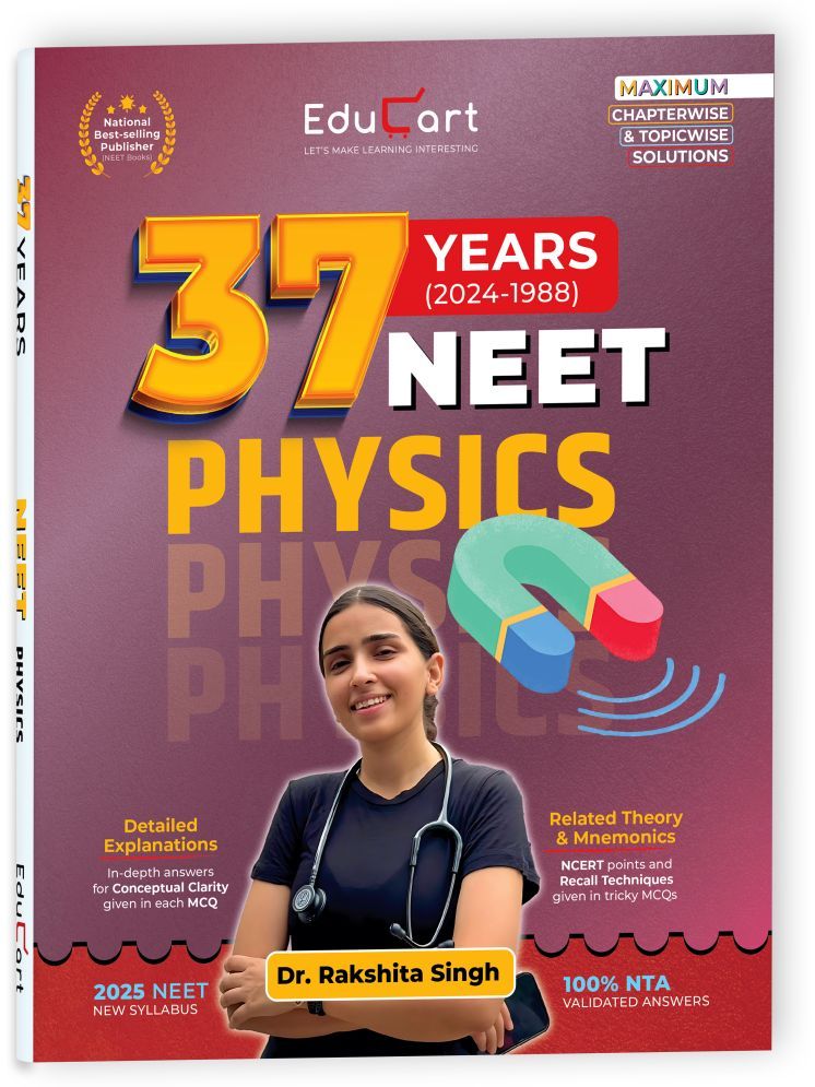     			Educart NEET 37 Years Physics Solved Papers (PYQs) Chapterwise and Topicwise for NEET 2025 Exam