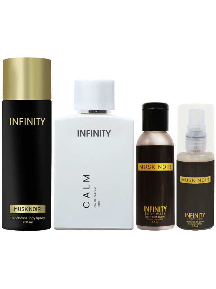     			Infinity Calm Perfume, Musk Noir Deodorant, Musk Noir Body Wash & Musk Noir Body Mist Pack of 4