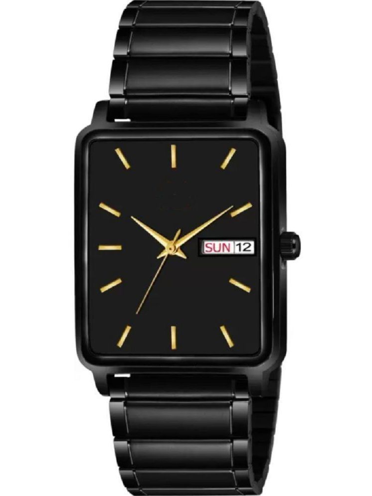     			Rhonium Black Metal Analog Men's Watch