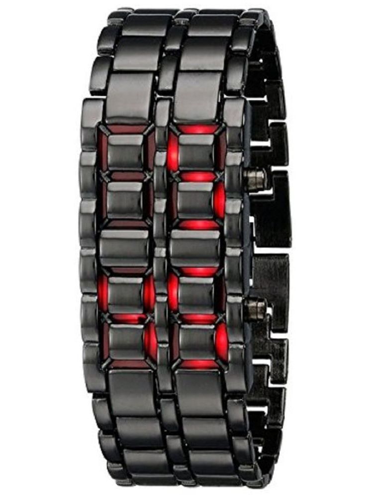     			Rhonium Black Metal Digital Men's Watch