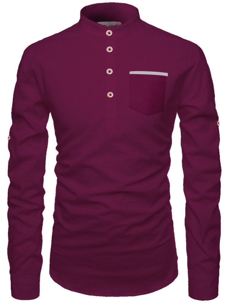     			Vida Loca Magenta Cotton Blend Men's Shirt Style Kurta ( Pack of 1 )