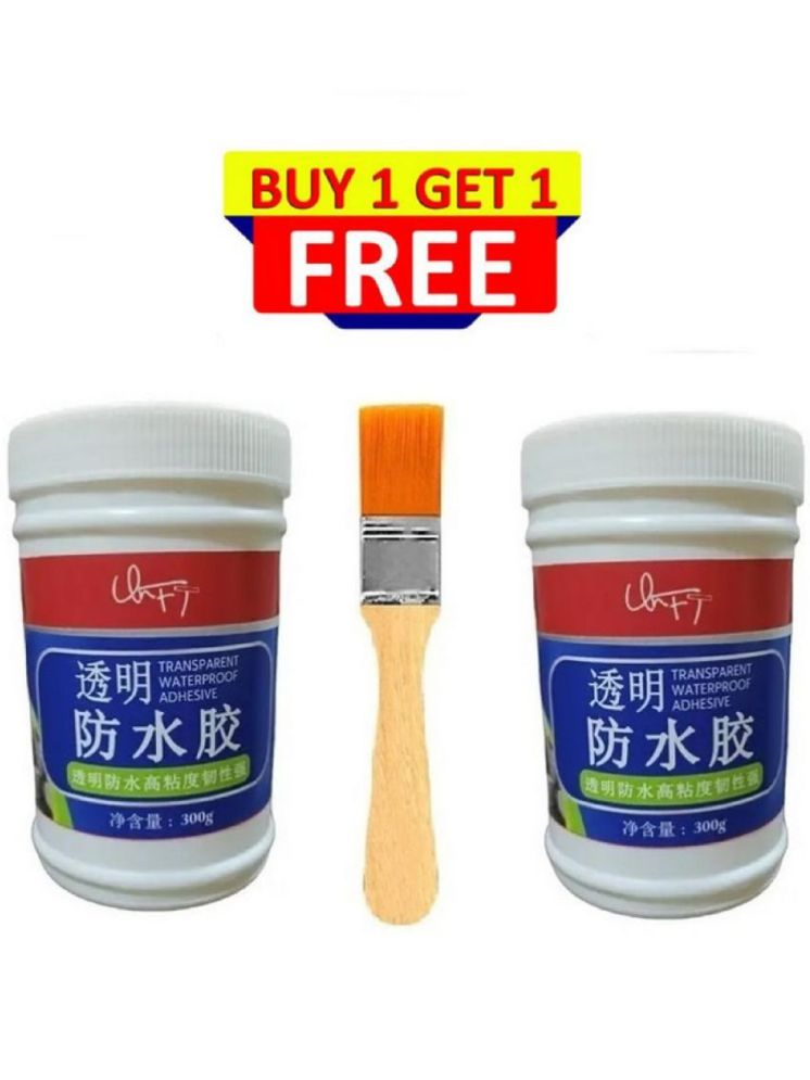     			Waterproof Transparent Glue with Brush|Anti-Leakage Agent Coating | Invisible Crack Sealant Super Strong Gel Adhesive for Roof, Bathroom Wall, Window, Tile & mildew-proof Kitchen