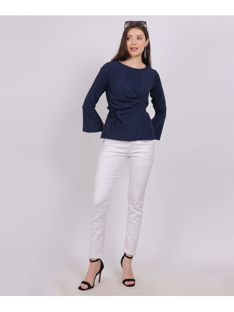     			aumbe Navy Blue Modal Women's Regular Top ( Pack of 1 )