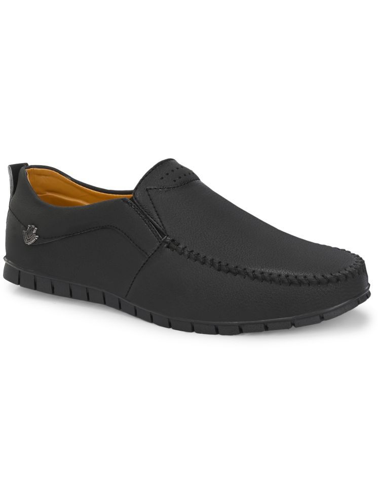     			Leeport Black Men's Slip-on Shoes