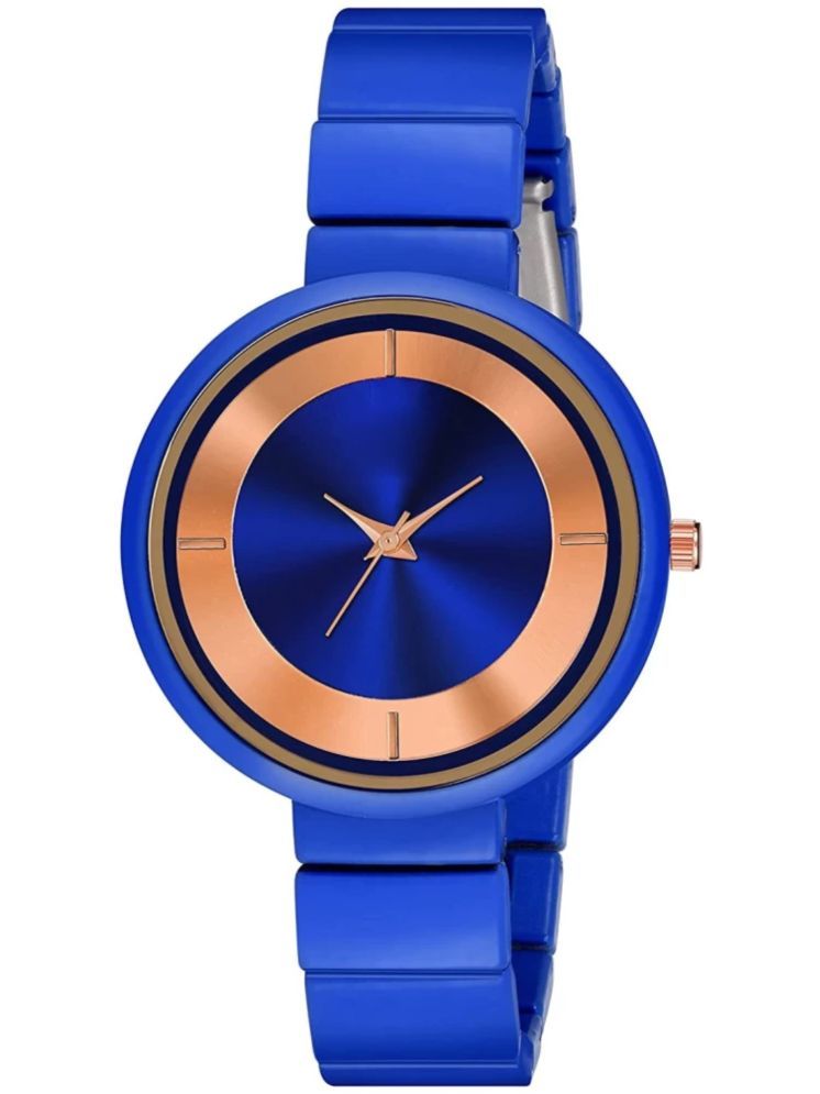     			SHMOFY LUXRY Blue Stainless Steel Analog Womens Watch