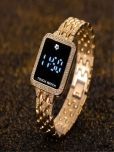 Rhonium Rose Gold Metal Digital Womens Watch