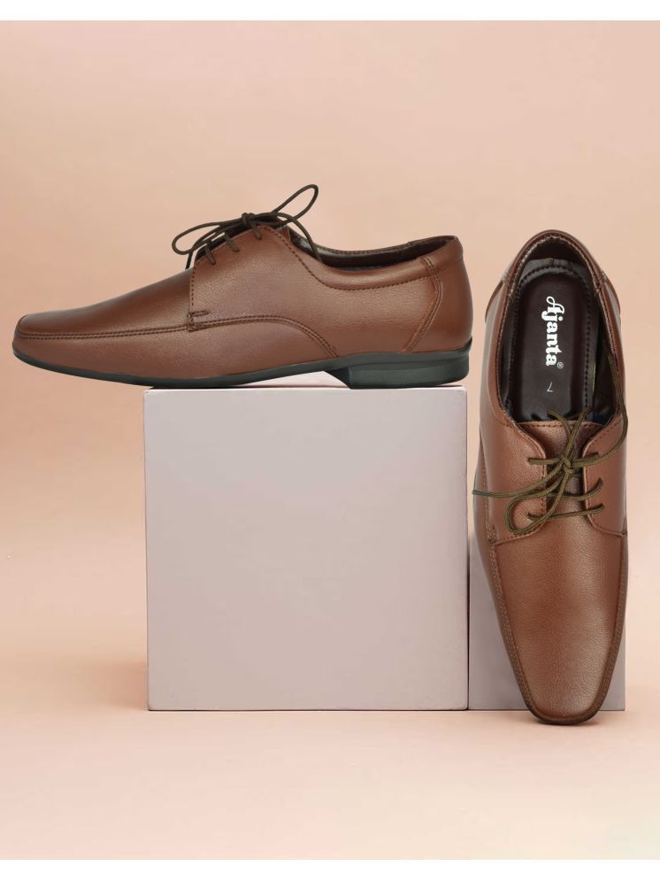     			Ajanta Brown Men's Derby Formal Shoes