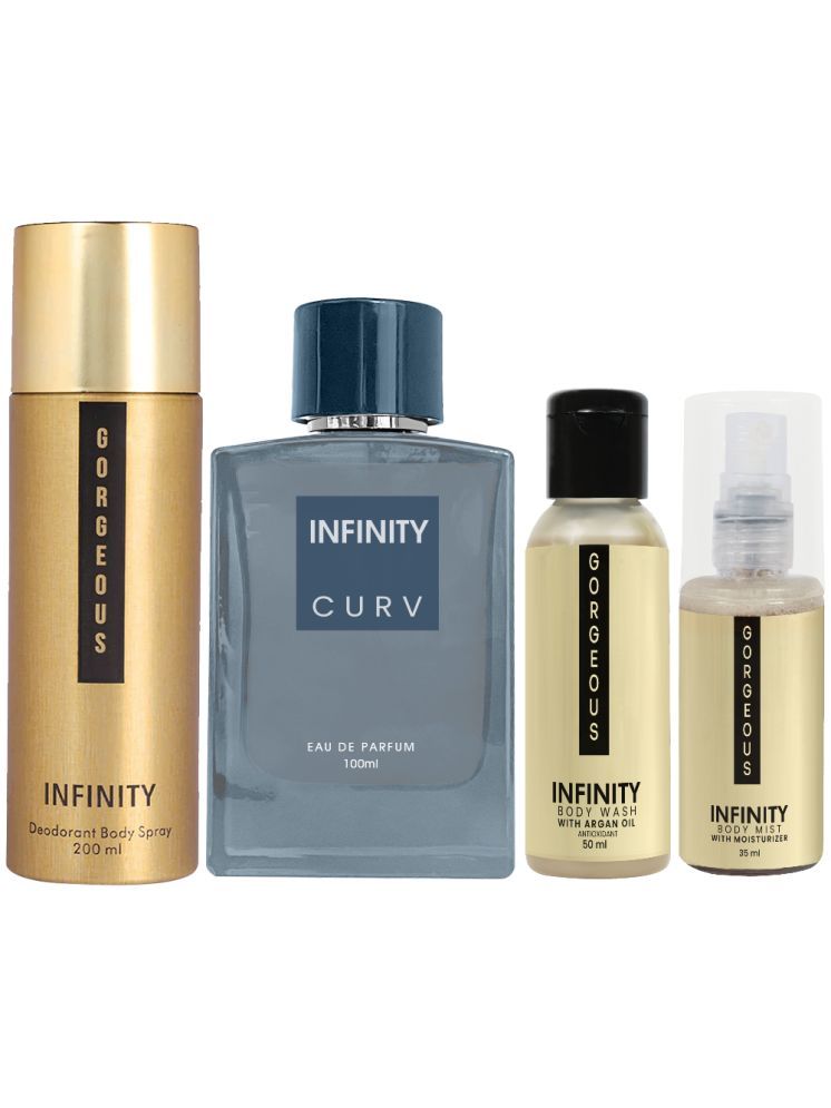     			Infinity Curv Perfume, Gorgeous Deodorant, Gorgeous Body Wash & Gorgeous Body Mist Pack of 4