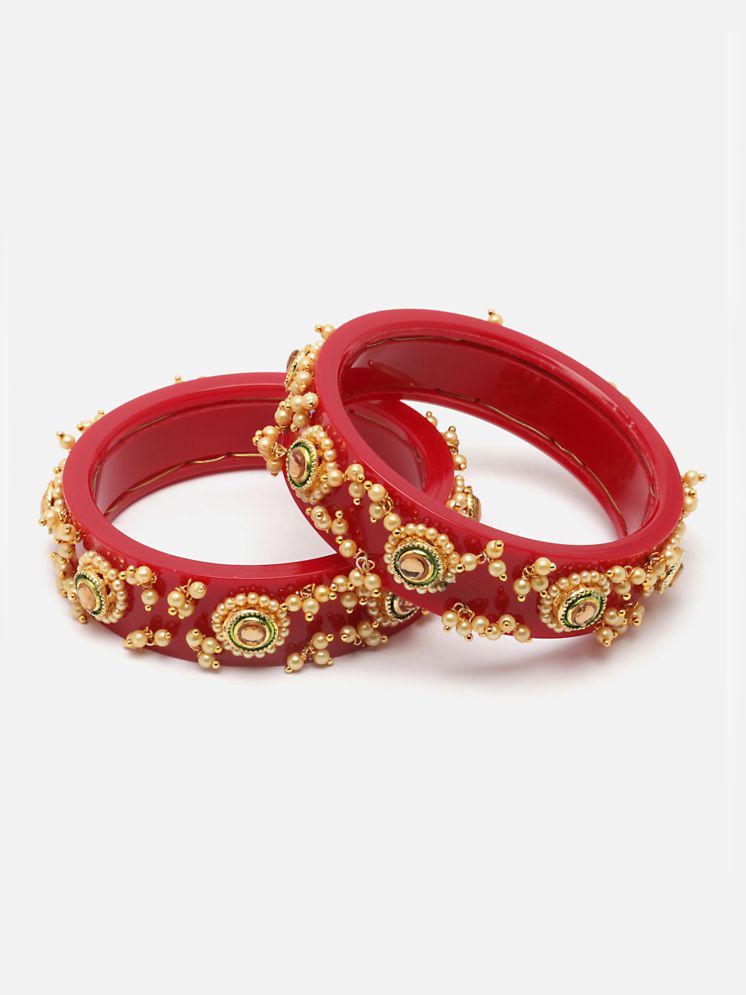     			Zeneme Red Bangle ( Pack of 2 )